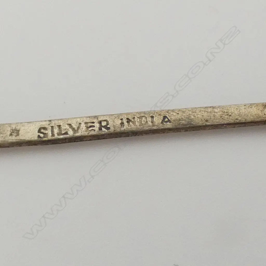 5 STG SILVER SPOONS 56gms, STG CANDLESTICK, ASST. BADGES, 2 PRS GP CUFFLINKS Image 1++