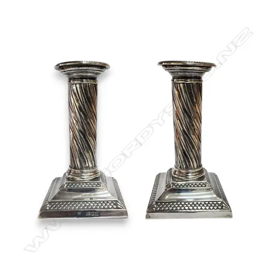 PR STG SILVER CANDLESTICKS LONDON 1899 H.130mm