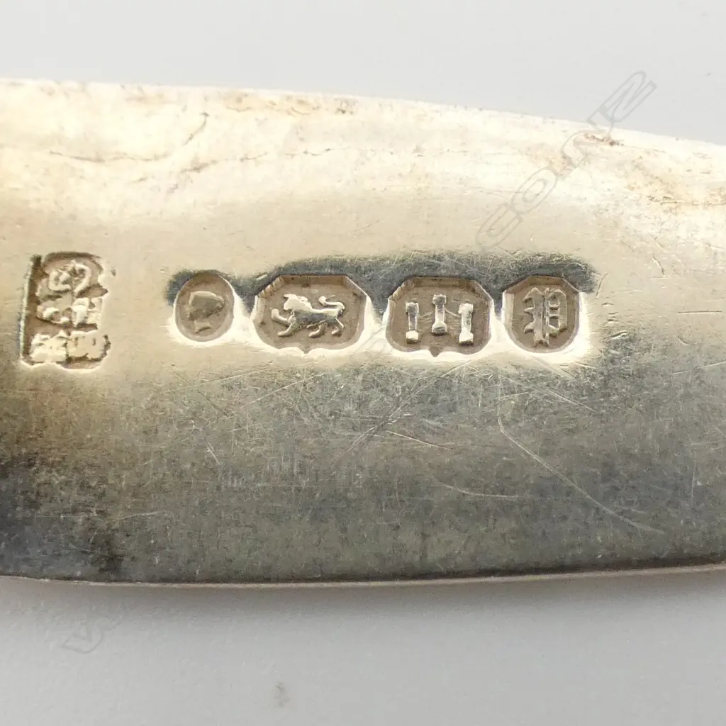 SET 5 EXETER 1852 SILVER fiddle pattern TEASPOONS 88gms Image 1++