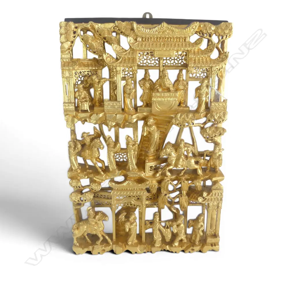 CARVED CHINESE PANEL 480x310mm Image 1++