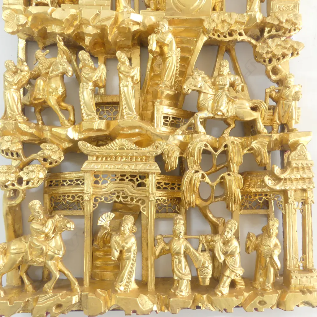 CARVED CHINESE PANEL 480x310mm Image 1++
