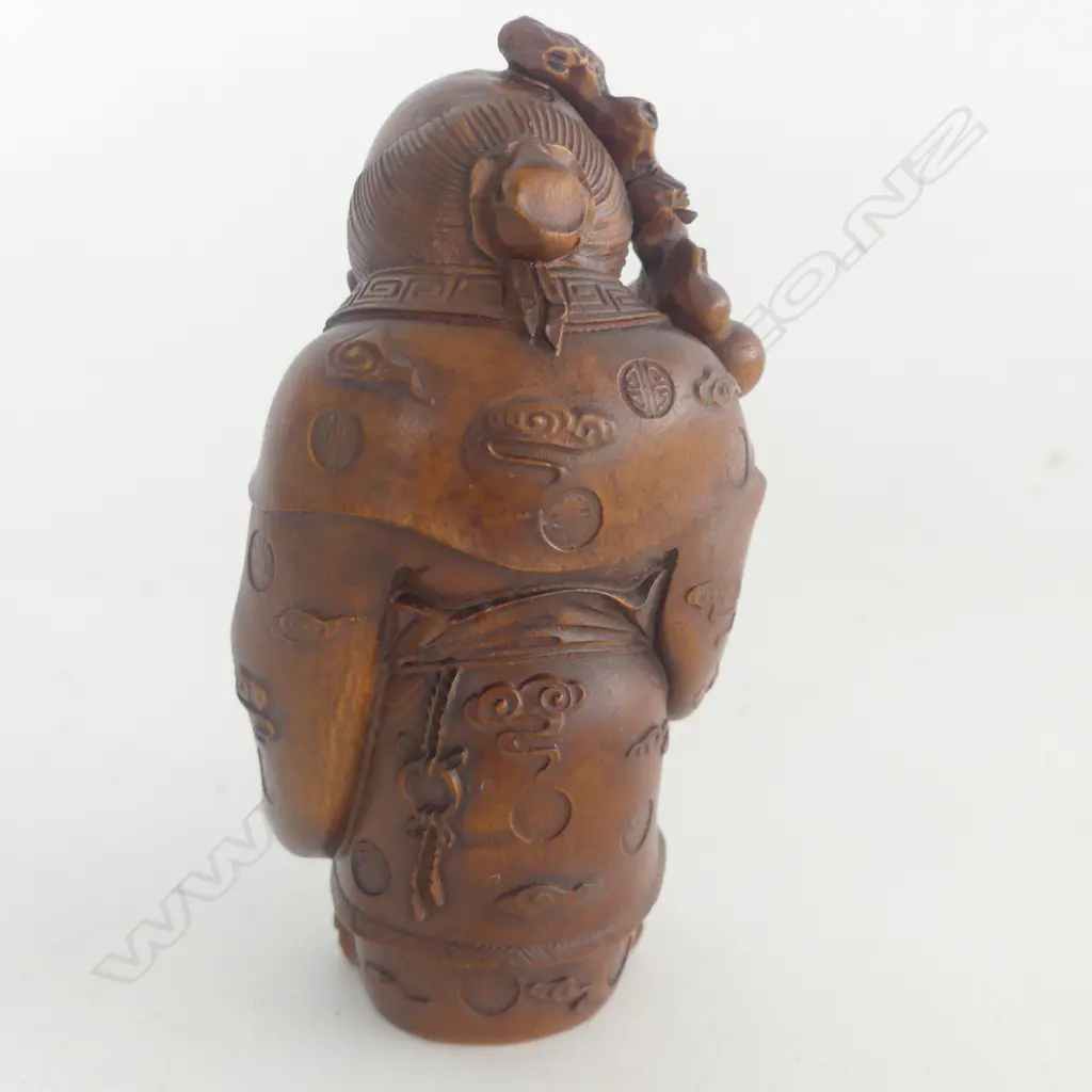 CHINESE CARVED WOODEN WISEMAN FIGURE H.90mm Image 1++