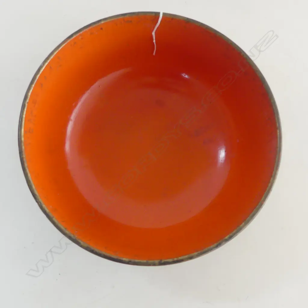 ANTIQUE JAPANESE BLACK LAQUERED HAND PAINTED PAPIER MACHE BOWL  SUPERB DETAIL H105 DIA235MM Image 1++