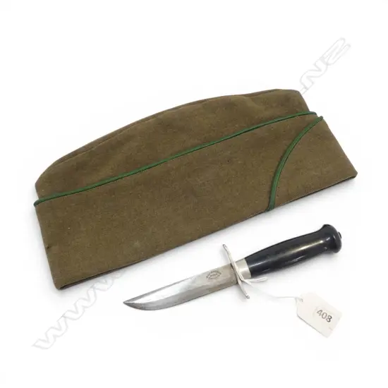 Vintage Eriksson Mora fixed blade Swedish utility knife L.190mm + WWII US ARMY CAP