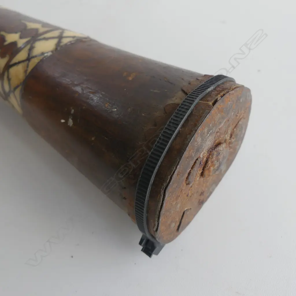 19thC ALGERIAN KABYLE STYLE MUSKET convert from flintlock to percussion cap bone inlay. Cap end coming loose Image 1++