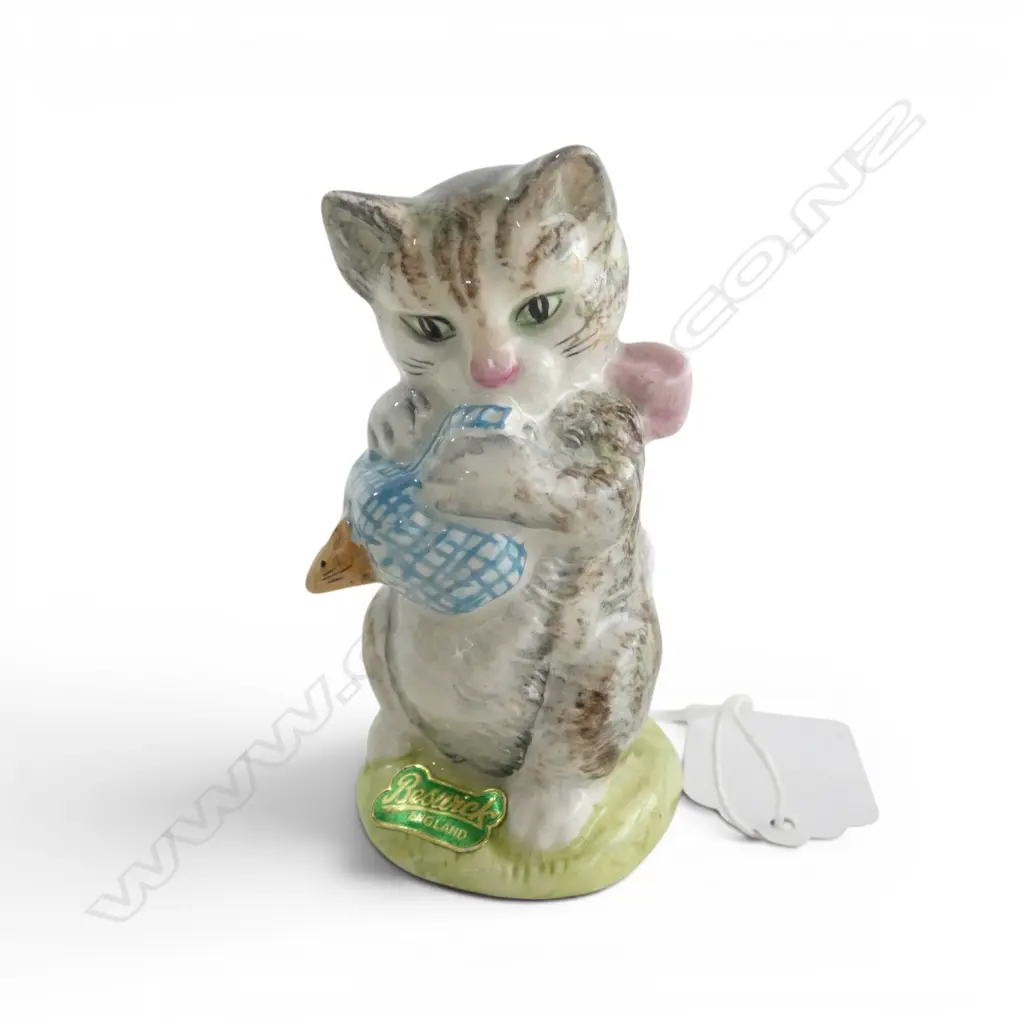 BESWICK BEATRIX POTTER 'MISS MOPPET', gold backstamp 1948-1972, H.170mm Image 1++