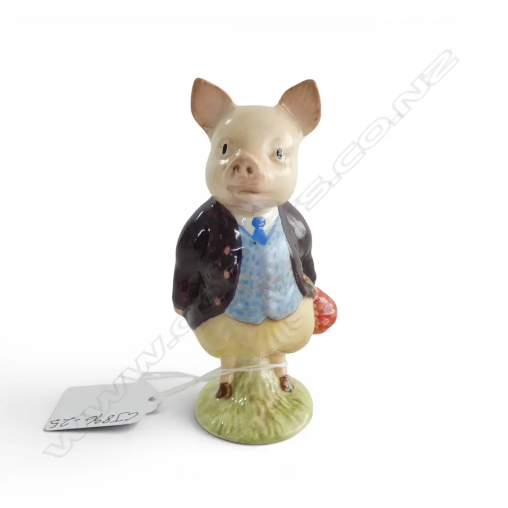 BESWICK BEATRIX POTTER 'PIGLING BLAND', gold backstamp 1948-1972, H.170mm Image 1++