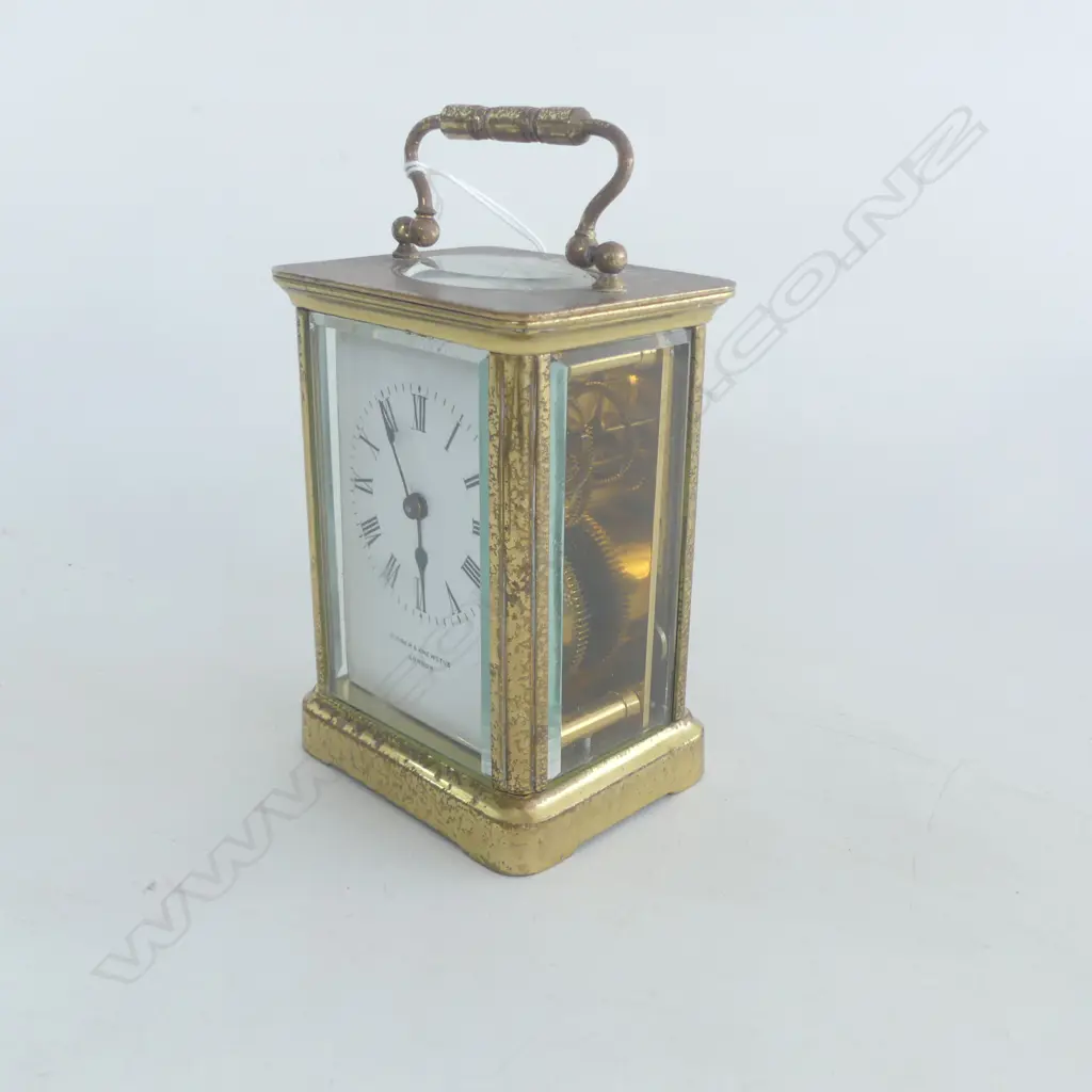 BRASS ENGLISH CARRAGE CLOCK JENNER &KNEWSTUB  MAKERS  H140MM Image 1++