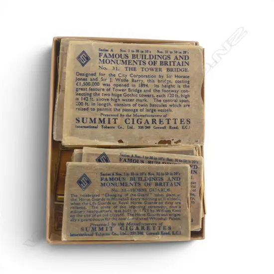 ASST. SUMMIT CIGARETTES COPPER CARDS FAMOUS BUILDINGS AND MONUMENTS IN BRITAIN 