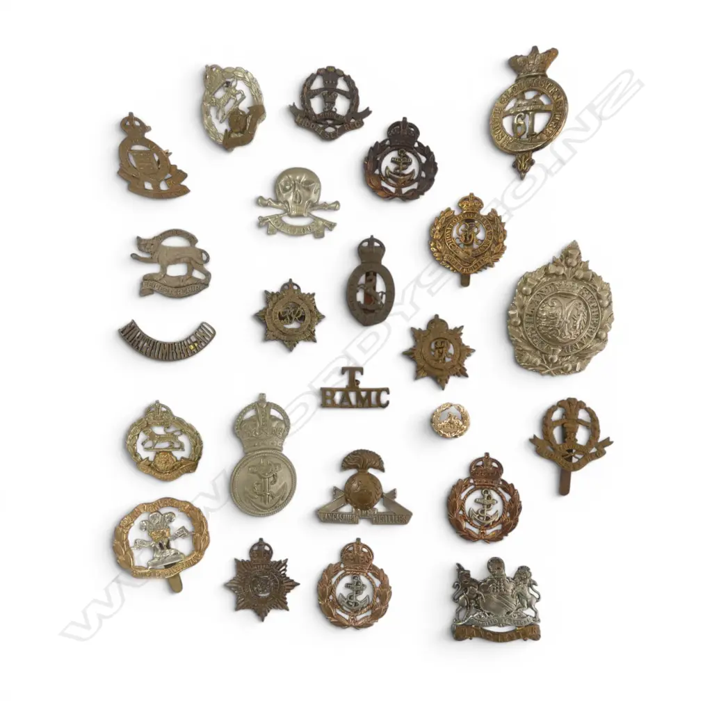 24 ENGLISH MILITARY BADGES, SOME DATING FROM VICTORIAN / EDWARDIAN ERA Image 1++