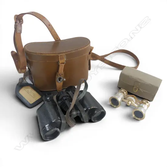 CASED PR BINOCULARS H140MM & CASED PR MOP OPERA GLASSES H60MM
