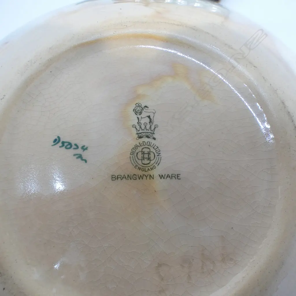 ROYAL DOULTON BRANGWYN WARE BOWL 205mm dia + 2 SETS CASED CUTLERY; 6 EP APOSTLE SPOONS, 6 PATE KNIVES Image 1++