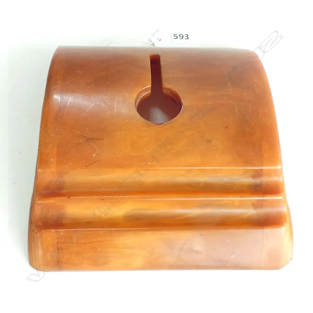 ART DECO AMBER BAKELITE DESK STAND ENGLAND, L.170MM W.160MM Image 1++