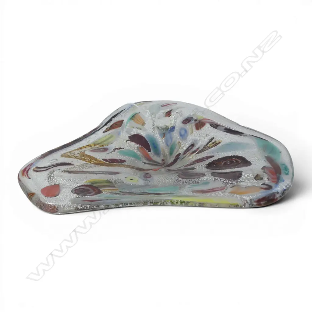 VINTAGE MURANO MILLEFIORI GLASS DISH W.240mm Image 1++