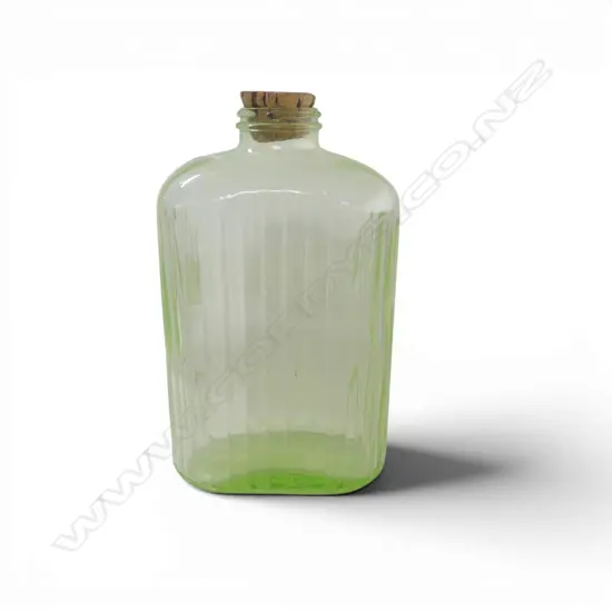 ANTIQUE GREEN BOTTLE cork stopper, imported from America c.1933 FRIGIDAIRE REFRIGERATOR Co. H.250mm