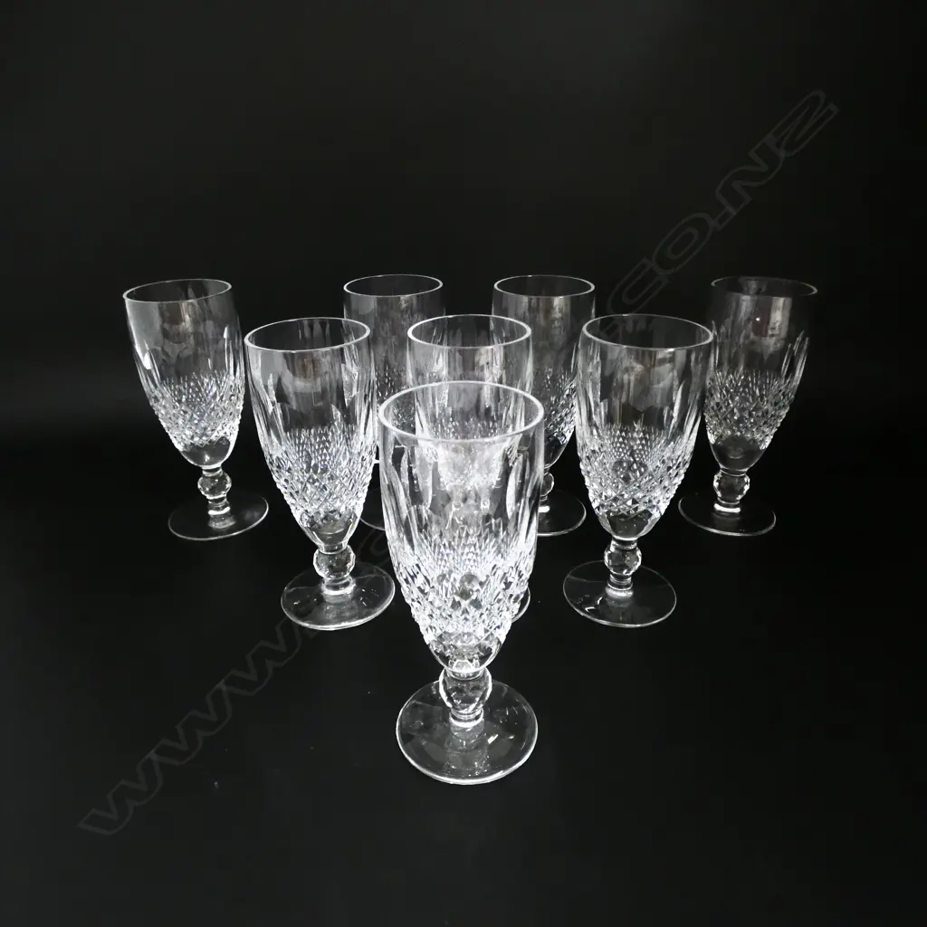 8 WATERFORD CRYSTAL FLUTES H.155mm Image 1++
