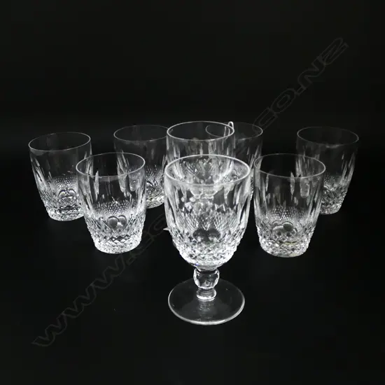 6 WATERFORD CRYSTAL TUMBLERS + 2 GLASSES 