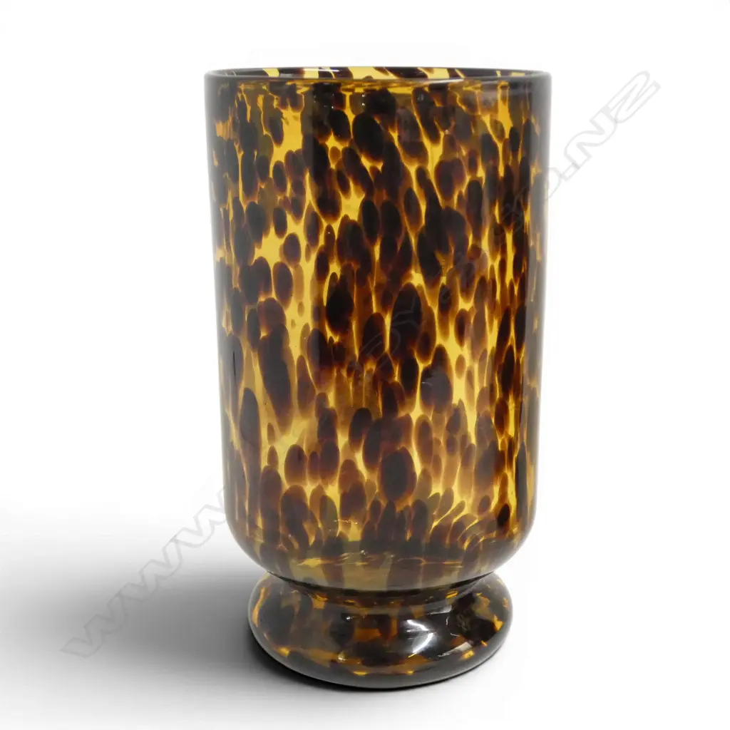 AMBER GLASS STUDIO VASE H220MM Image 1++