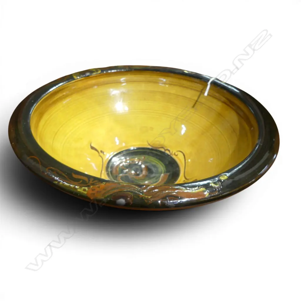 JOHN ANDERSON STUDIO POTTERY BOWL Dia.315 H.110mm Image 1++