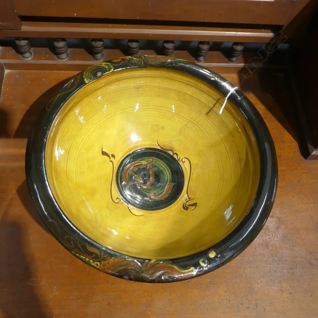 JOHN ANDERSON STUDIO POTTERY BOWL Dia.315 H.110mm Image 1++