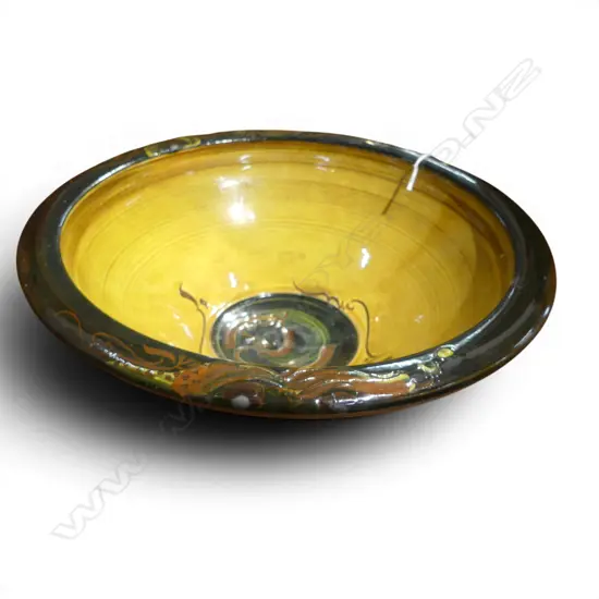 JOHN ANDERSON STUDIO POTTERY BOWL Dia.315 H.110mm