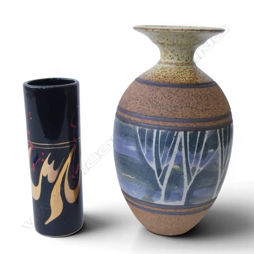 PETER COLLIS VASE + PETER PRICE STUDIO POTTERY VASE H.230mm Image 1++