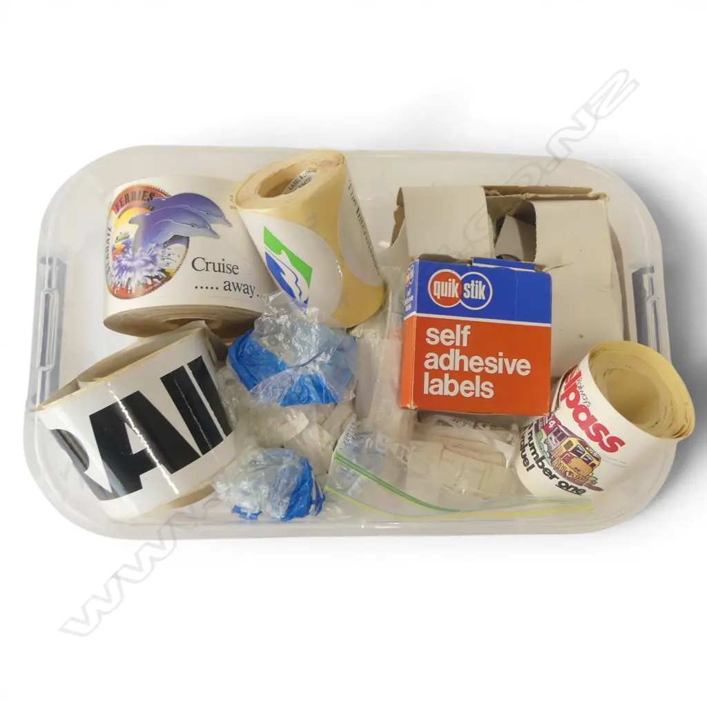 BOX OF NZ Railways & THE INTERISLANDER STICKERS & LABELS Image 1++