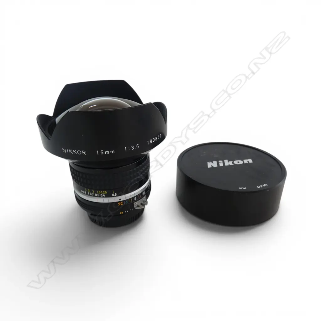 NIKON CAMERA LENS: NIKKOR 15mm f/3.5 AIS manual focus (ultra-wide angle) Image 1++