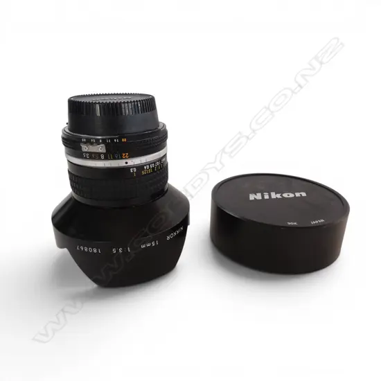 NIKON CAMERA LENS: NIKKOR 15mm f/3.5 AIS manual focus (ultra-wide angle)