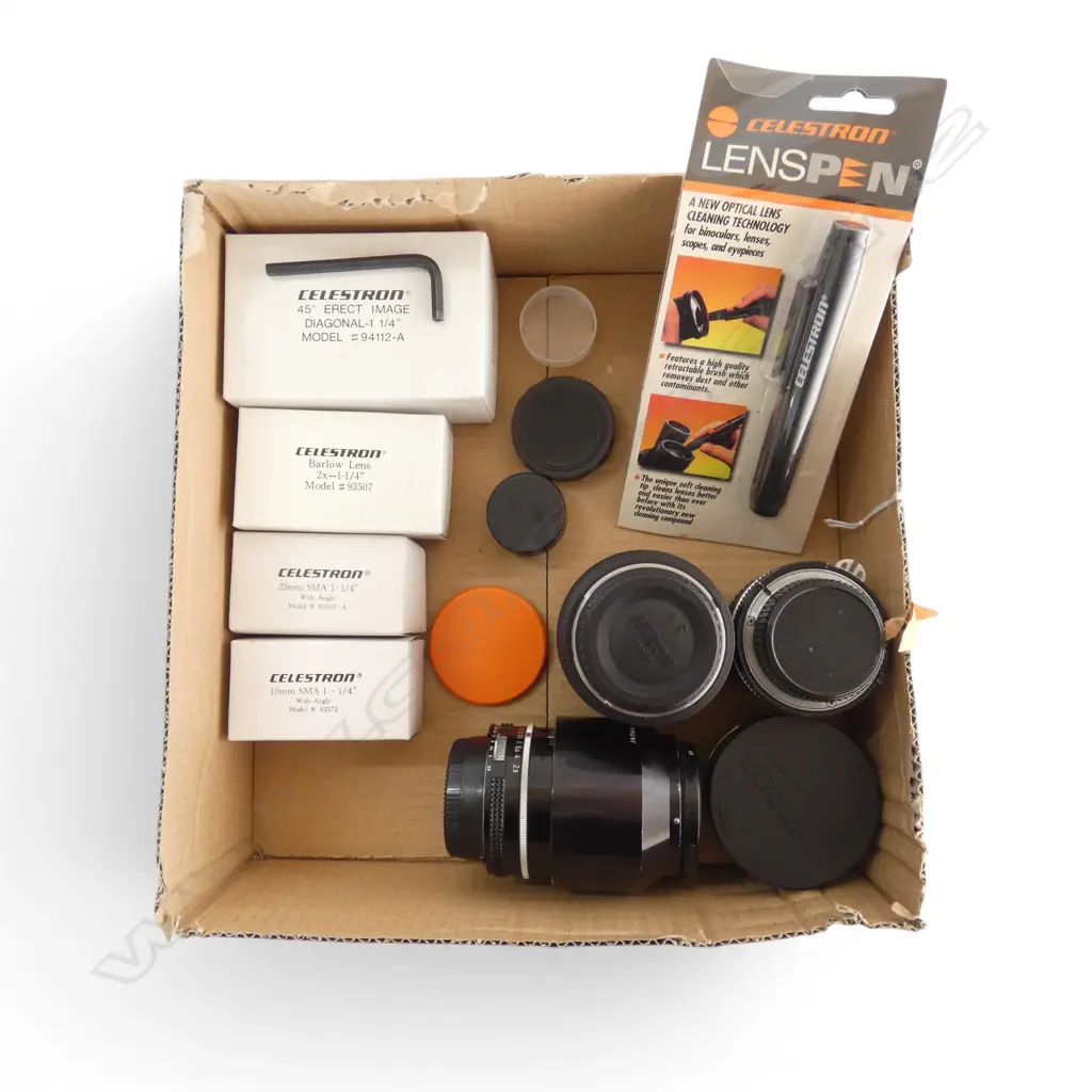 4 CAMERA LENSES: 2 NIKON: 24mm + 105mm. & 2 x TAMRON: TELECONVERTER 140F + AF28 - 105mm. + bag extras, Image 1++