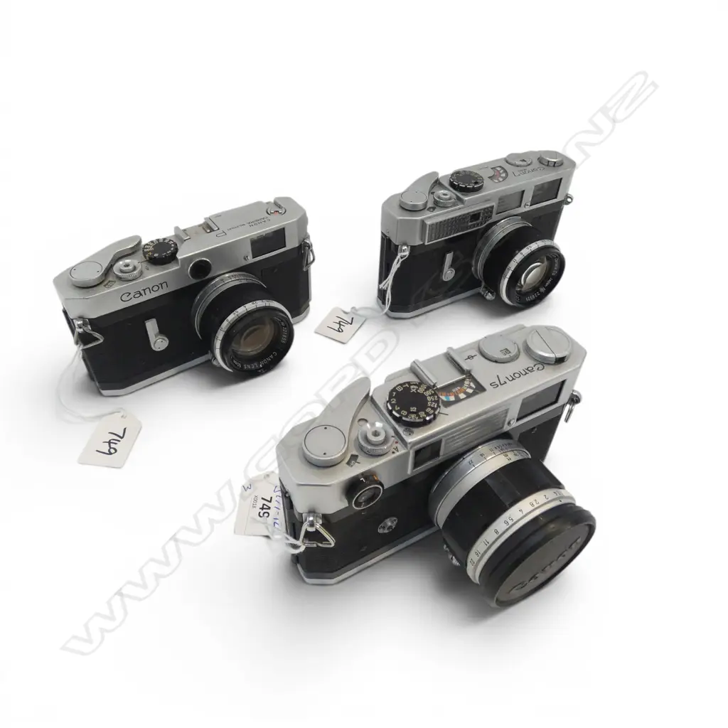 3 VINTAGE CANON CAMERAS; 7, 7s, P Image 1++