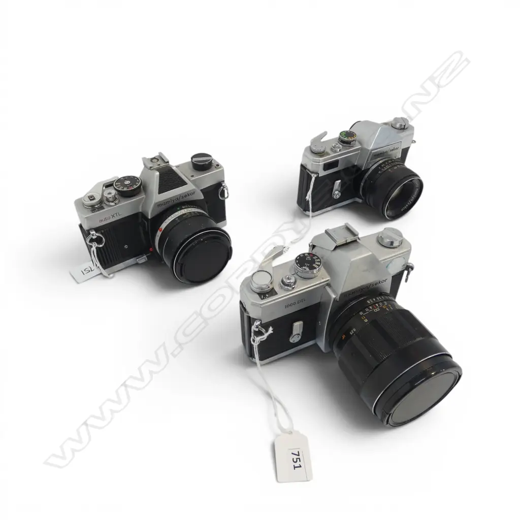 3 VINTAGE MAMIYA SEKOR CAMERAS; AUTO XTL, 1000 DTL, OTHER Image 1++