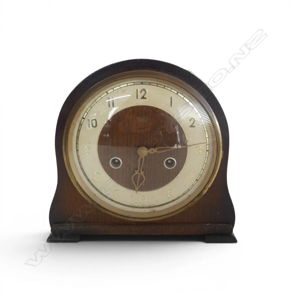VINTAGE OAK MANTEL CLOCK H.200mm Image 1++