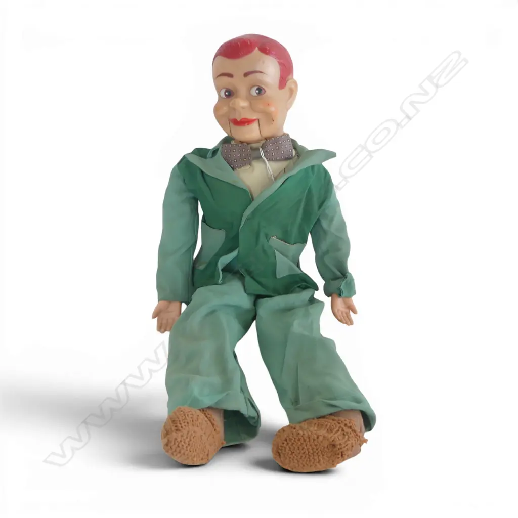 VINTAGE JERRY MAHONEY VENTRILOQUIST DUMMY by the JURO NOVELTY Company. Pull string for mouth behind head. H.600mm Image 1++