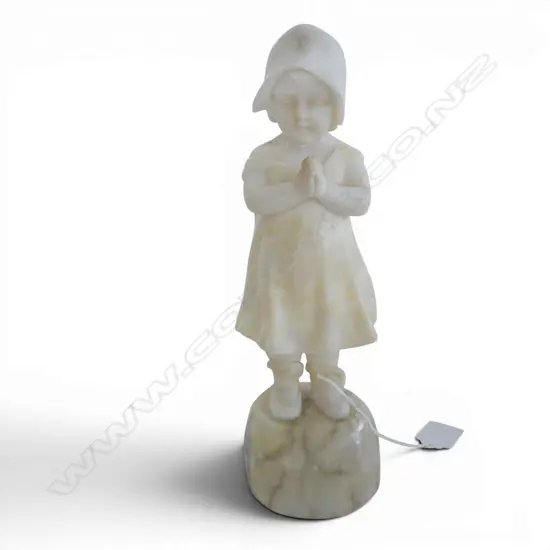 MARBLE FIGURE OF A GIRL H.255mm