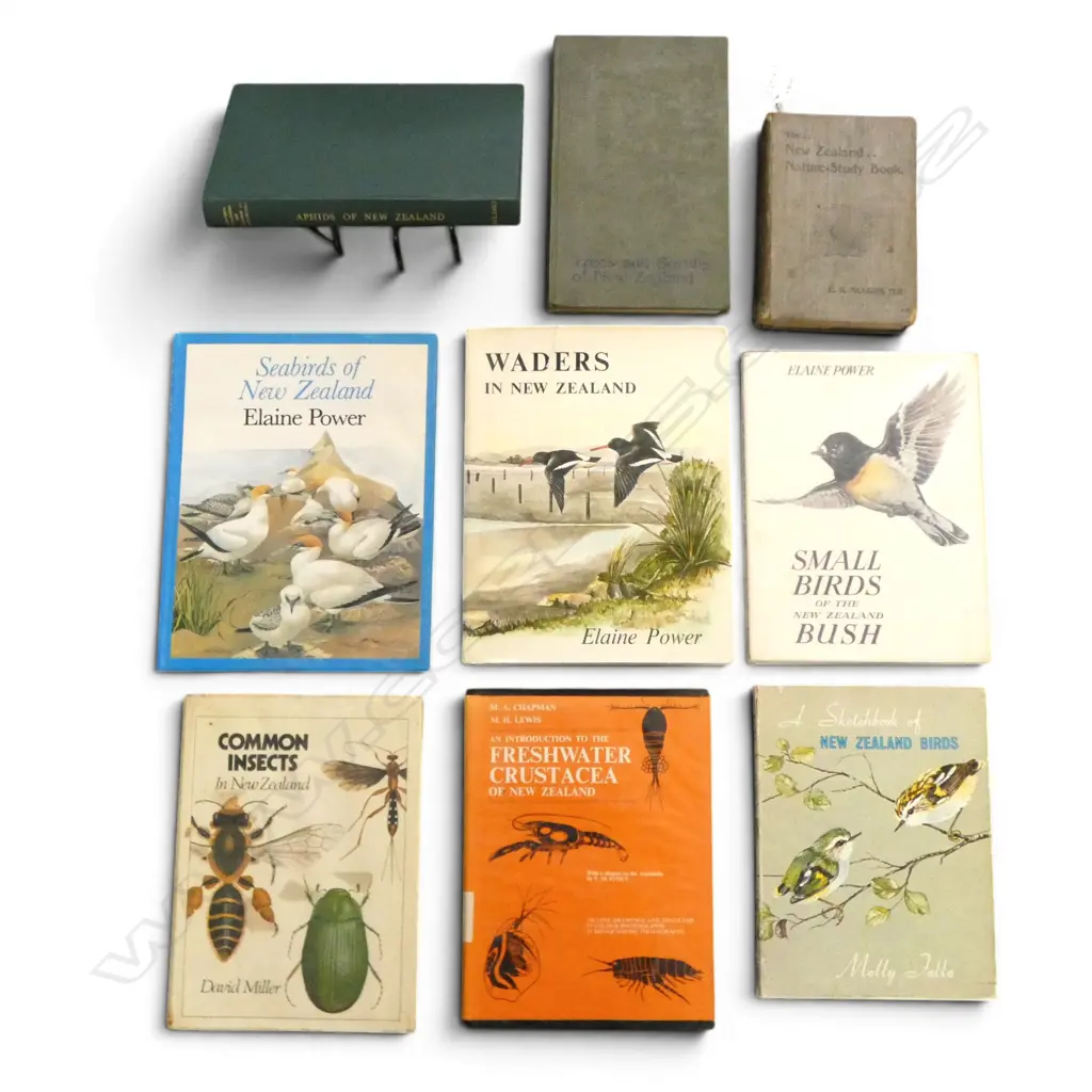 9 NZ NATURAL HISTORY BOOKS TREES SHRUBS, BIRDS, INSECTS, CRUSTACEA ETC  Image 1++