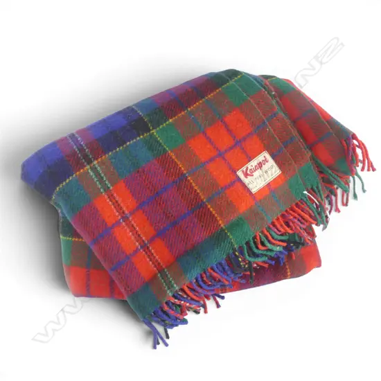 KAIAPOI WOOL TARTAN BLANKET 