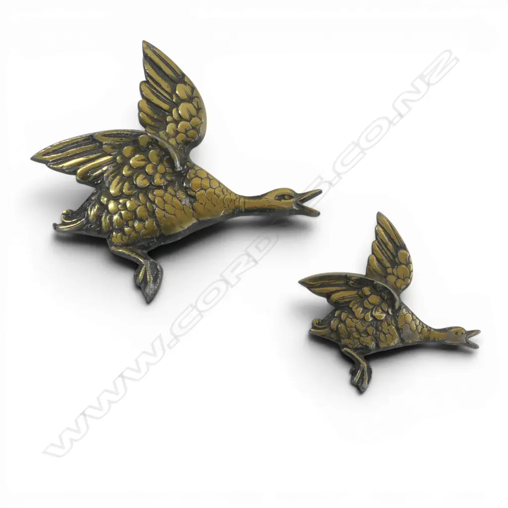 2 METAL DUCK WALL HANGINGS H.250mm Image 1++