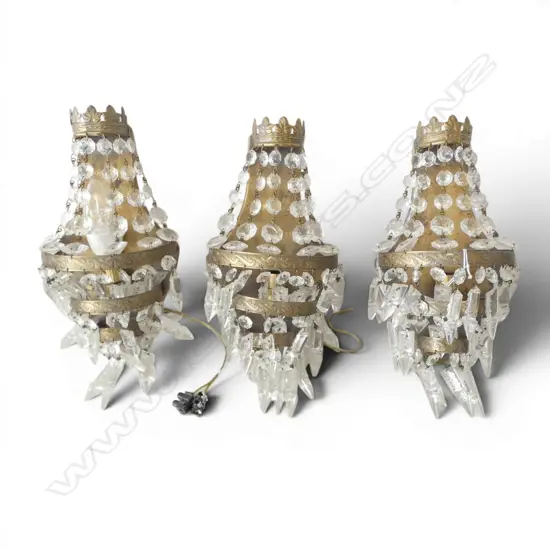 3 WALL SCONCES H.280mm