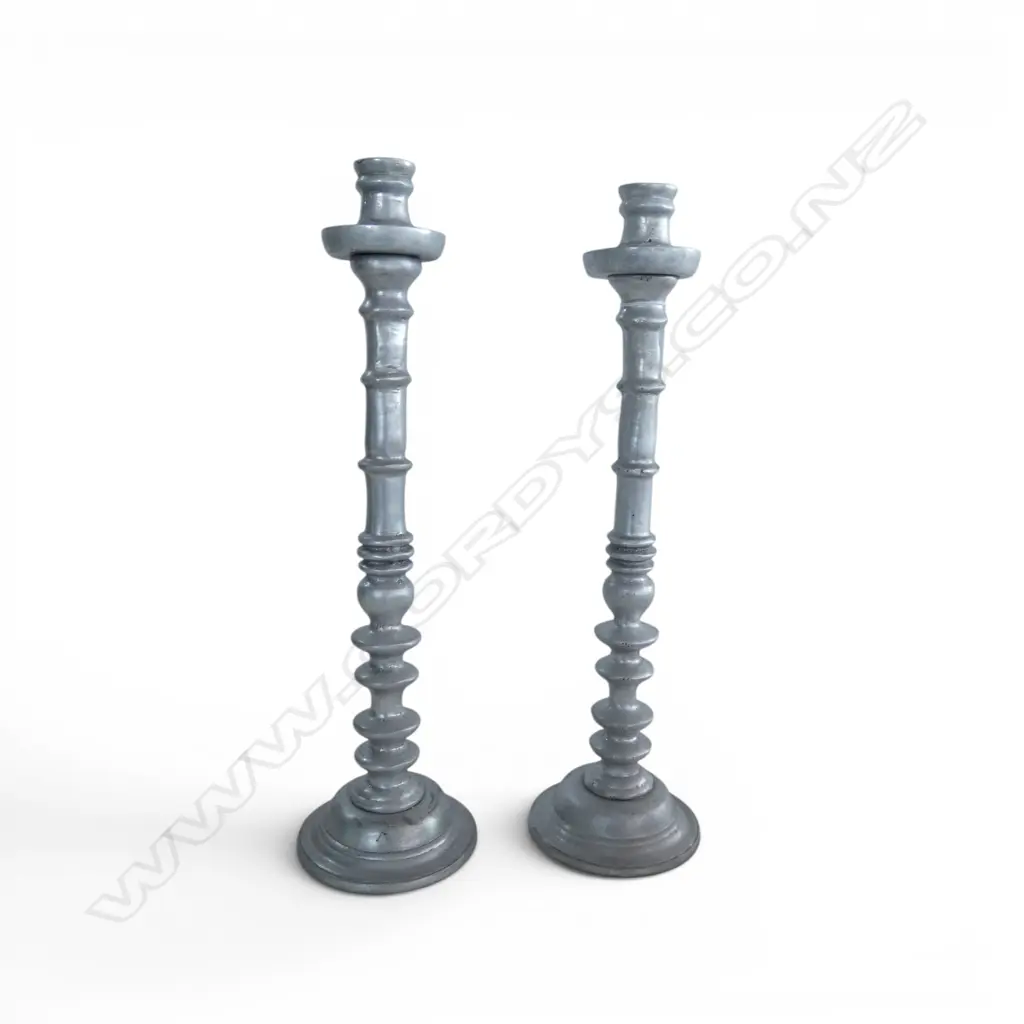 PR MEXICAN PEWTER CANDLESTICKS Image 1++