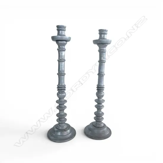 PR MEXICAN PEWTER CANDLESTICKS