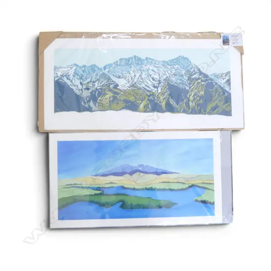 2 UNFRAMED PRINTS; TONI KINGSTONE 'RANGITAHI' AP 305x560mm, NIC TUCKER 'THE REMARKABLES' 2020 300x655mm