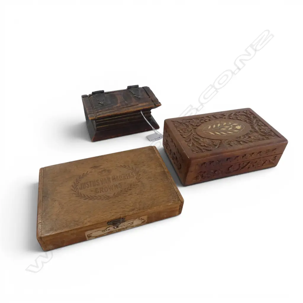 3 WOODEN BOXES W.200mm Image 1++