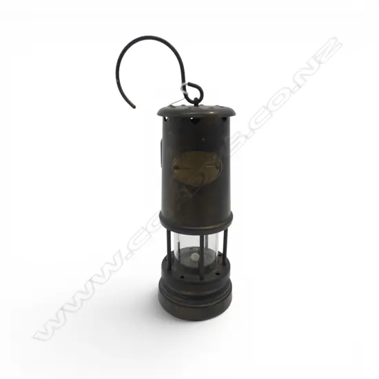 MINERS LAMP 'ASHINGTON COLLIERY' H.220mm