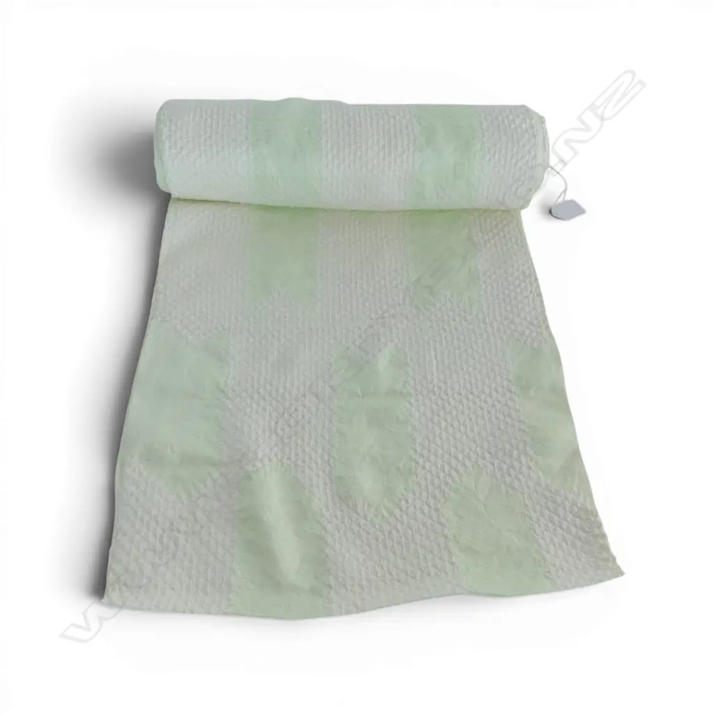 Unused 1980's NISHIJIN TEXTILE (Kyoto) JAPANESE textured pat. SILK ROLL L.12M W.370mm. New old stock... Image 1++