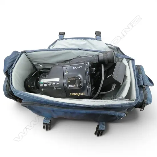 BAGGED SONY VIDEO CAMERA  & PHILLIPS DVD PLAYER