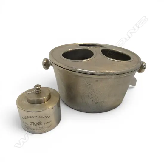 TRI HOLDER CHAMPAGNE BUCKET W.380mm + FRENCH CHAMPAGNE  CANNISTER 