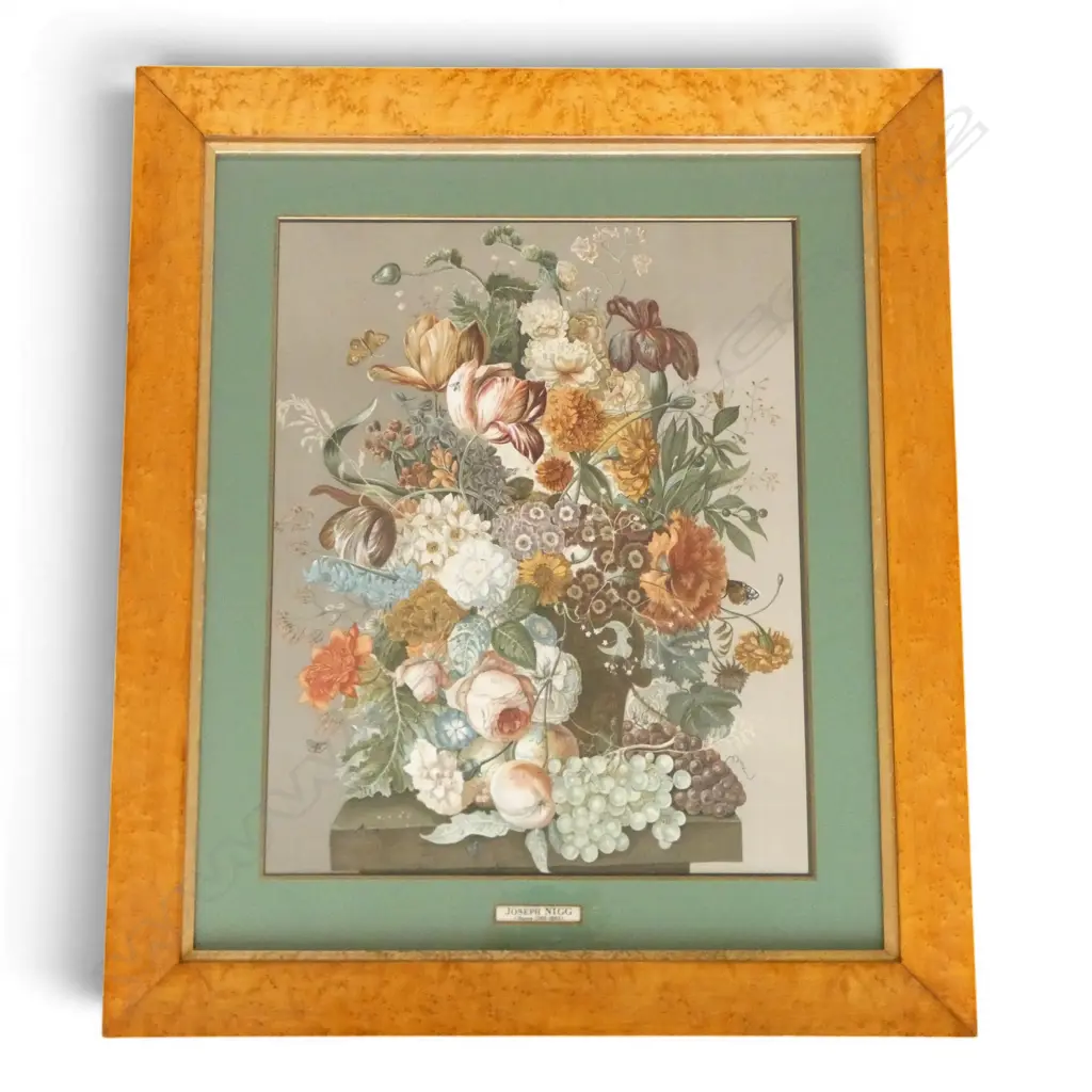 JOSEPH NIGG FLORAL STILL LIFE PRINT 795x655mm Image 1++