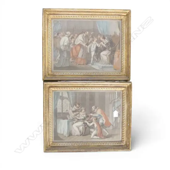 PR PRINTS AFTER GIOVANNI BATTISTA CIPRIANI IN GILT FRAMES; LADY JANE GRAY / DOWAGER QUEEN 285x380mm