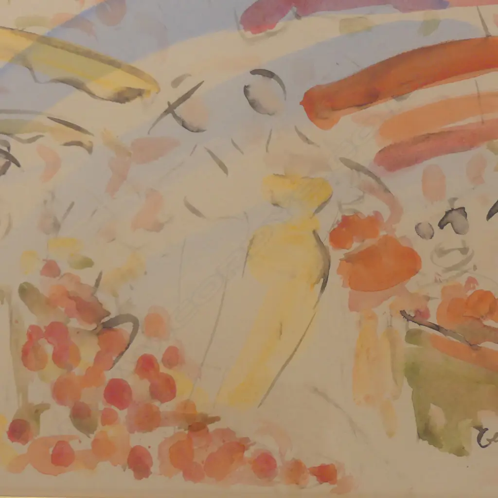 GEORGES NASRI (FRENCH b.1948), ABSTRACT WC, SIGNED & DATED 2003 480x555mm Image 1++